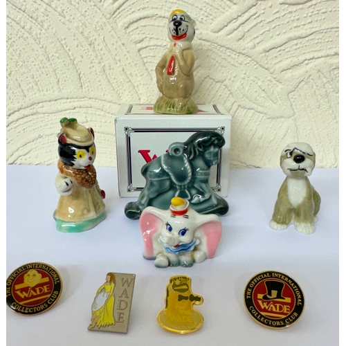 385 - VARIOUS VINTAGE WADE FIGURES INCL. NODDY & FRIENDS - MRS FLUFFY, YOGI BEAR, DISNEY DUMBO, THE COLONE... 