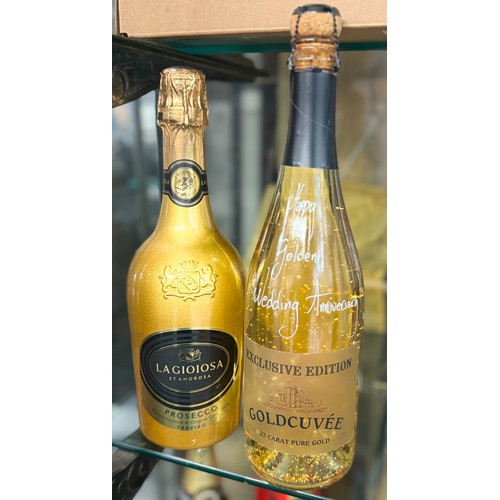 429 - LAGIOIOSA ET AMOROSA PROSECCO AND A PERSONALISED EXCLUSIVE EDITION GOLD CUVEE WITH 23 CARAT PURE GOL... 