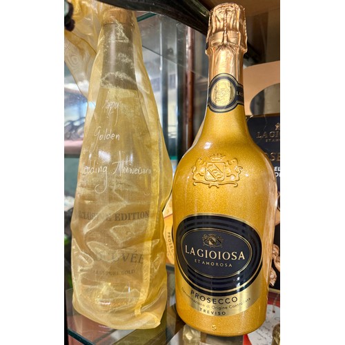 429 - LAGIOIOSA ET AMOROSA PROSECCO AND A PERSONALISED EXCLUSIVE EDITION GOLD CUVEE WITH 23 CARAT PURE GOL... 