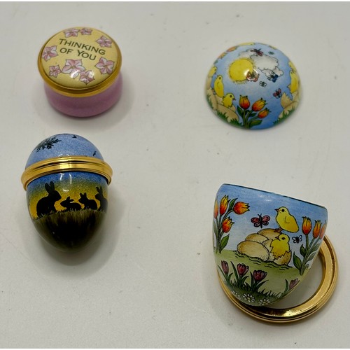 358 - HALCYON DAYS ENAMELS 'THINKING OF YOU' BOX, HALCYON DAYS ENAMELS WATERSHIP DOWN EGG AND A HALCYON DA... 