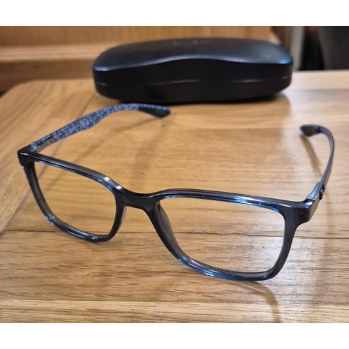 34A - PAIR OF RAYBAN SPECTACLE FRAMES - RB8905 WITH ORIGINAL CASE - RUBBER ON ARMS SLIGHTLY COMING AWAY