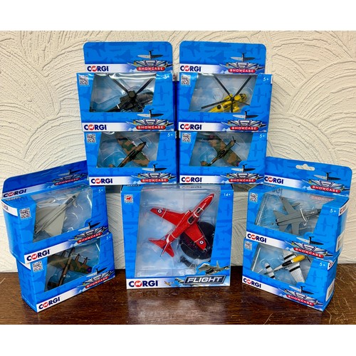 186 - CORGI HORNBY HOBBIES SHOWCASE DIE CAST METAL MODELS - BOXED/UNOPENED INC. CS90588 BBMF HURRICANE, CS... 