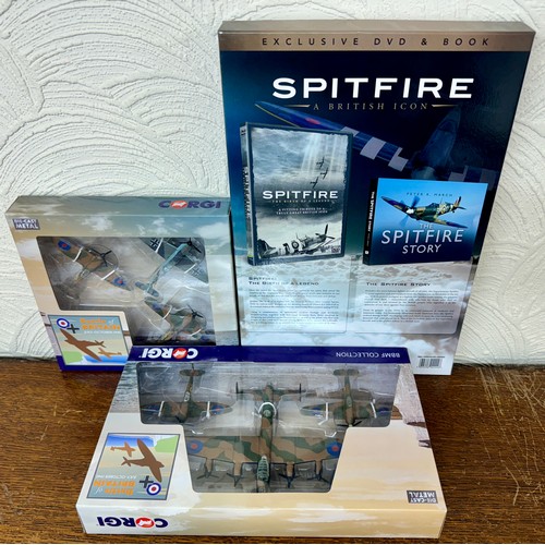 187 - CORGI FIGHTER COLLECTION BATTLE OF BRITAIN - DIE CAST METAL - BOXED - CS90691, CC99399 BBMF COLLECTI... 