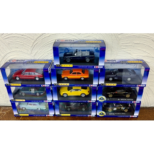 201 - TEN (10) - CORGI VANGUARD LIMITED EDITION COLLECTOR CLUB MODEL CARS -BOXED/SEALED - VA09011 - ROVER ... 