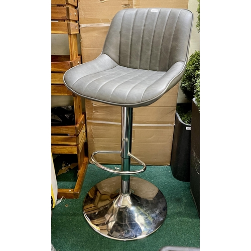 162 - BAYSIDE GREY RISE AND FALL BAR STOOL