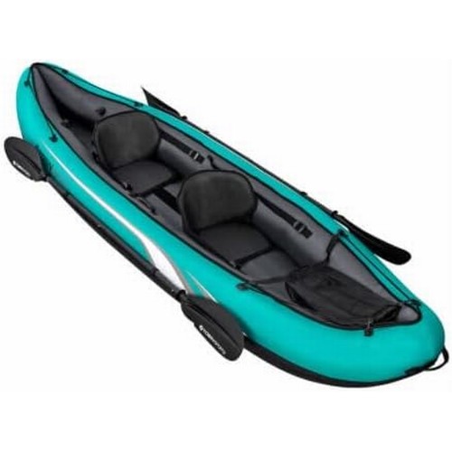 143 - TOBIN SPORT INFLATABLE TWO PERSON KAYAK WITH PADDLE/PUMP IN CARRY BAG - MAX CAPACITY 270KG