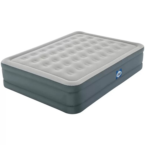 144 - Sealy Fortech Queen Sized Airbed with Built-in Pump in a storage bag