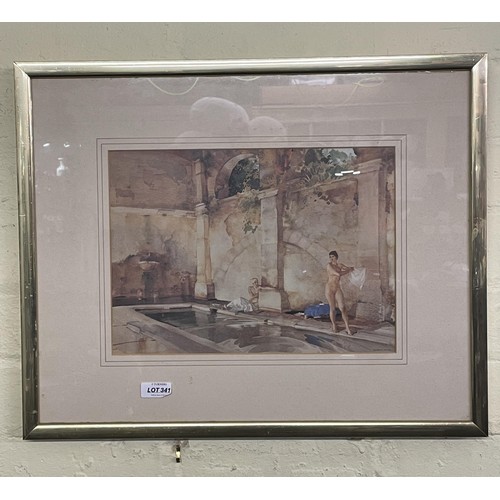 341 - 4 WILLIAM RUSSEL FLINT PRINTS, THE BASKET WEAVER AND THREE BATHING SCENES