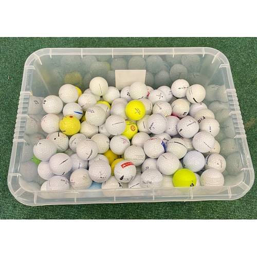 63 - BOX OF APPROX 170 LOOSE GOLF BALLS INCL, PINNACLE, SRIXON, TOPFLIGHT ETC..... - SOME FOUND/USED/LAKE... 