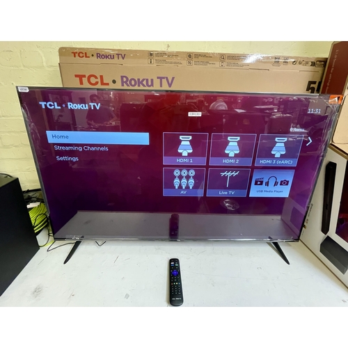 88 - BOXED TCL 55'' ULTRA HD SMART TV 55RP630K WITH TABLE TOP STAND AND R/C