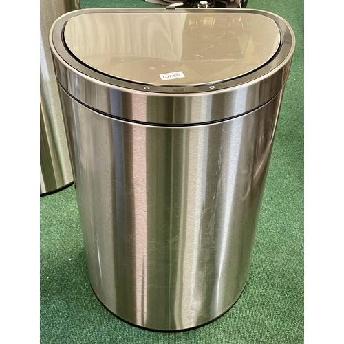 122 - SENSIBLE ECO LIVING 47L STAINLESS STEEL MOTION SENSOR BIN (NOTE SENSOR FAULT MANUAL USE ONLY)