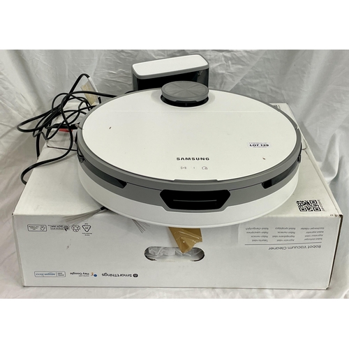 129 - BOXED SAMSUNG JET BOT ROBOT VACCUM CLEANER WITH CHARGING BASE