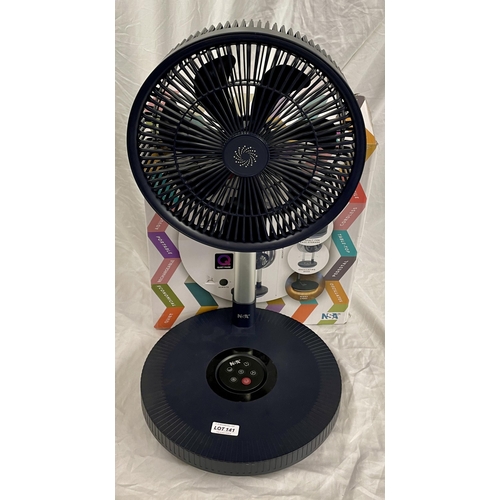 141 - BOXED NSA THE ULTIMATE FOLD-AWAY MULTI-POSITION OSCILLATING FAN WITH REMOTE CONTROL