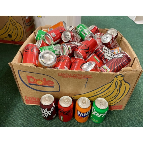 151 - LARGE BOX OF VARIOUS DRINKS INC. DR PEPPER, FANTA, SPRITE, COCA COLA ZERO