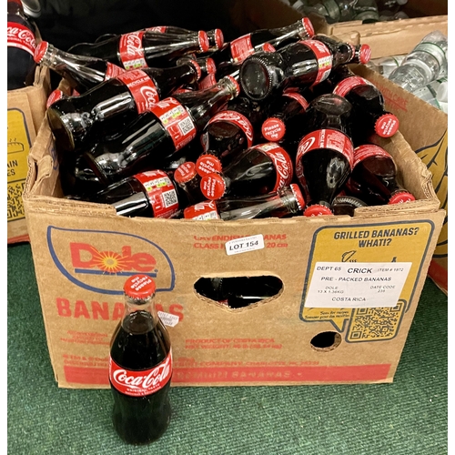 154 - LARGE BOX OF GLASS BOTTLE COCA COLA 330ML.