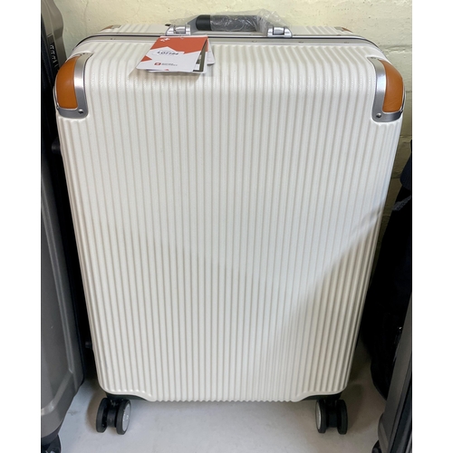 184 - SWISS MILITARY HARDSIDE SPINNER SUITCASE - CREAM - WITH TAGS