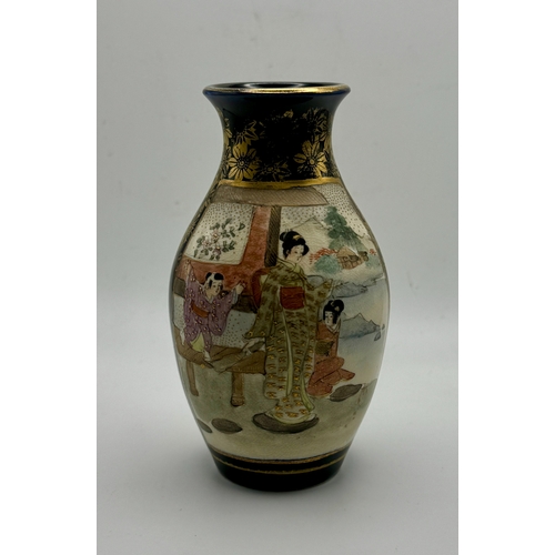 310 - A SMALL JAPANESE KINKOZAN SATSUMA VASE, 11.7CM HIGH