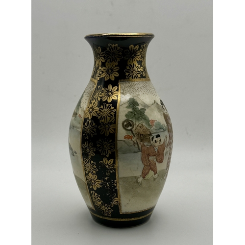 310 - A SMALL JAPANESE KINKOZAN SATSUMA VASE, 11.7CM HIGH