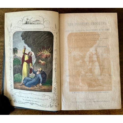 448 - BUNYAN John, The Pilgrims Progress, in three parts, bound in one, new edition pub Thomas Kelly & Co,... 