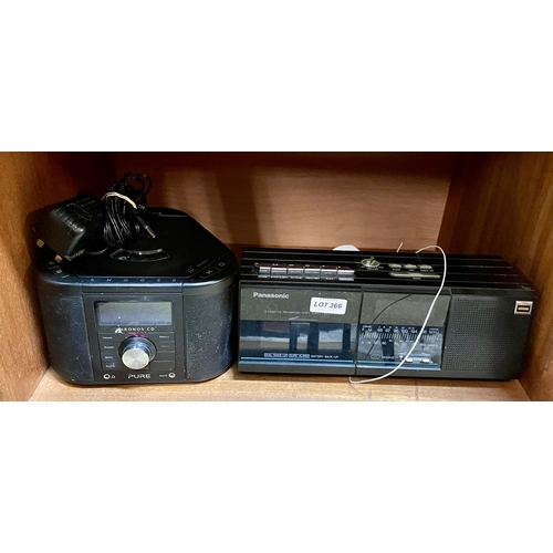 366 - PURE CHRONOS CD SERIES 2 CD PLAYER 2 WITH R/C TOGETHER WITH A PANASONIC CASSETTE RECORDER