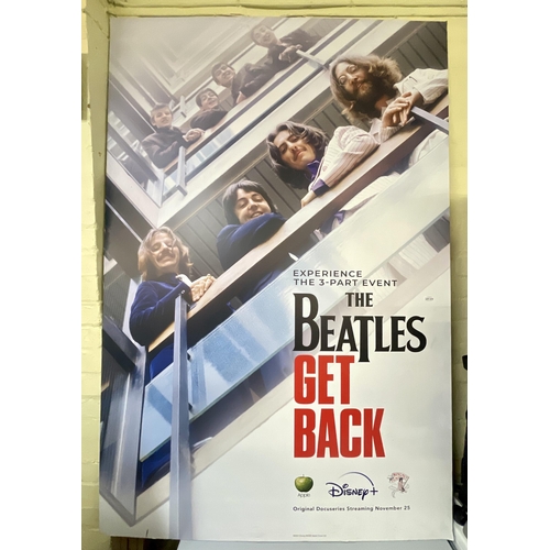 374 - VERY LARGE CARDED 'THE BEATLES GET BACK' DOCUMENTARY BY PETER JACKSON ADVERTISEMENT POSTER - APPROX ... 