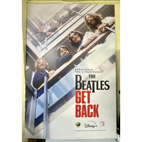 375 - VERY LARGE CARDED 'THE BEATLES GET BACK' DOCUMENTARY BY PETER JACKSON ADVERTISEMENT POSTER - APPROX ... 