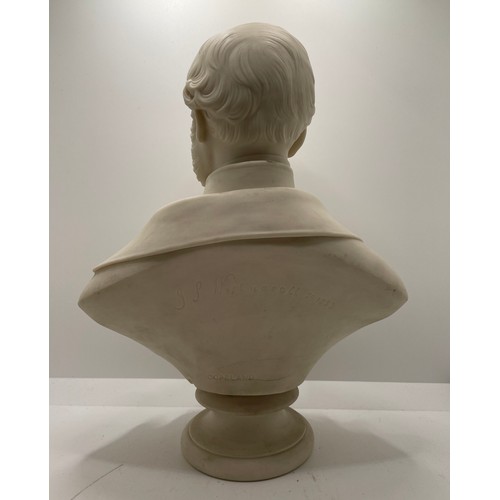 423 - ART UNION OF LONDON PARIAN WARE BUST SIGNED THORNYCROFT (MARY THORNYCROFT) 1863 - W.S COPELAND 1/6/1... 