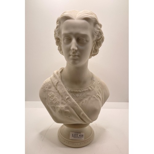 418 - CRYSTAL PALACE ART UNION COPELAND BUST BY F.M MILLER PUBLISHED FEBRUARY 1863