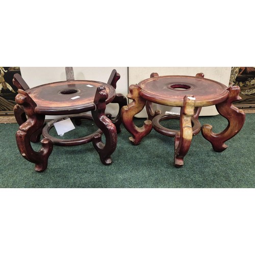 299 - A PAIR OF ORIENTAL BENTWOOD PLANTER STANDS