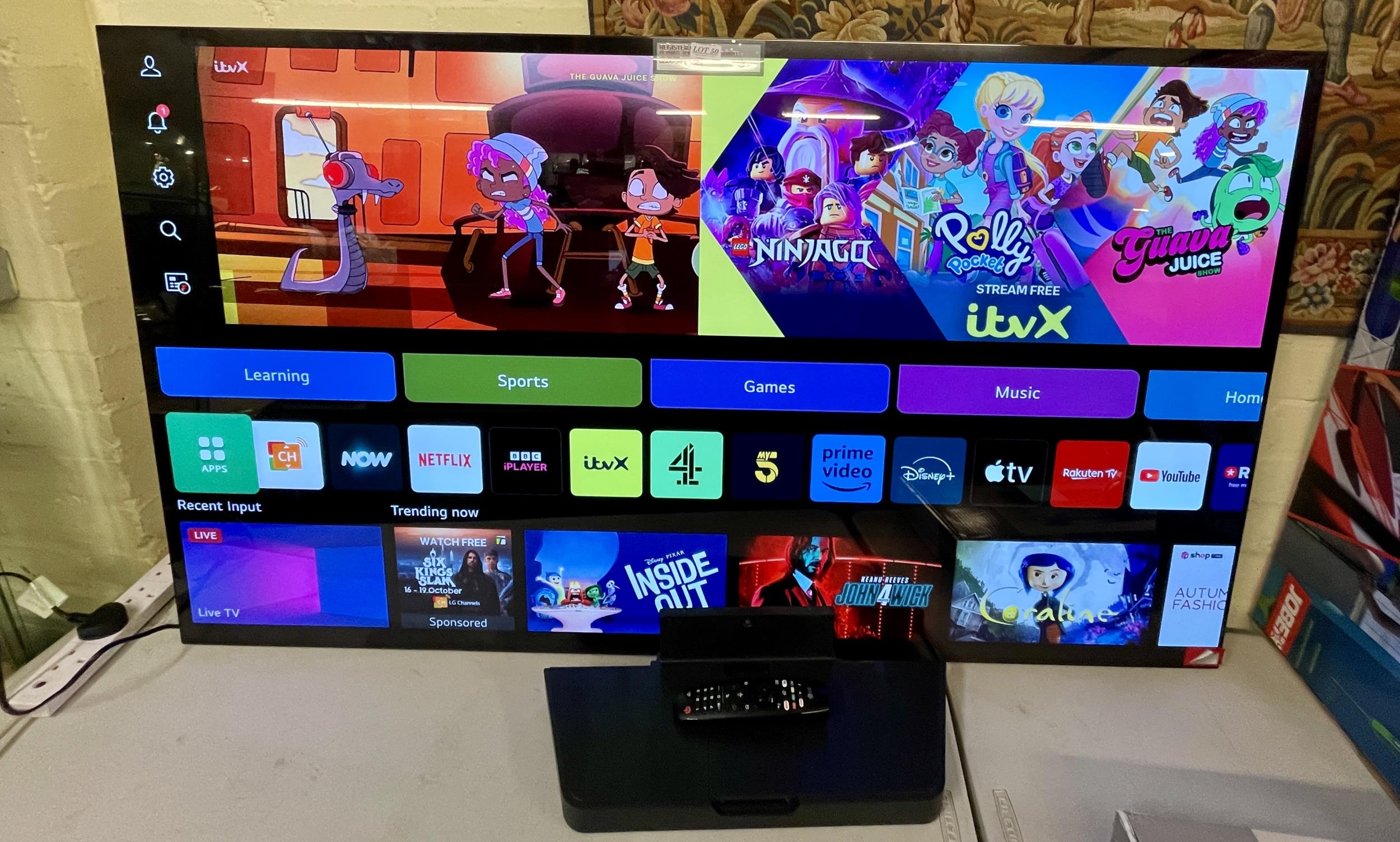 65" LG OLED 4K SMART TV WITH STAND AND R/C OLED65C46LA (NO SCREWS FOR