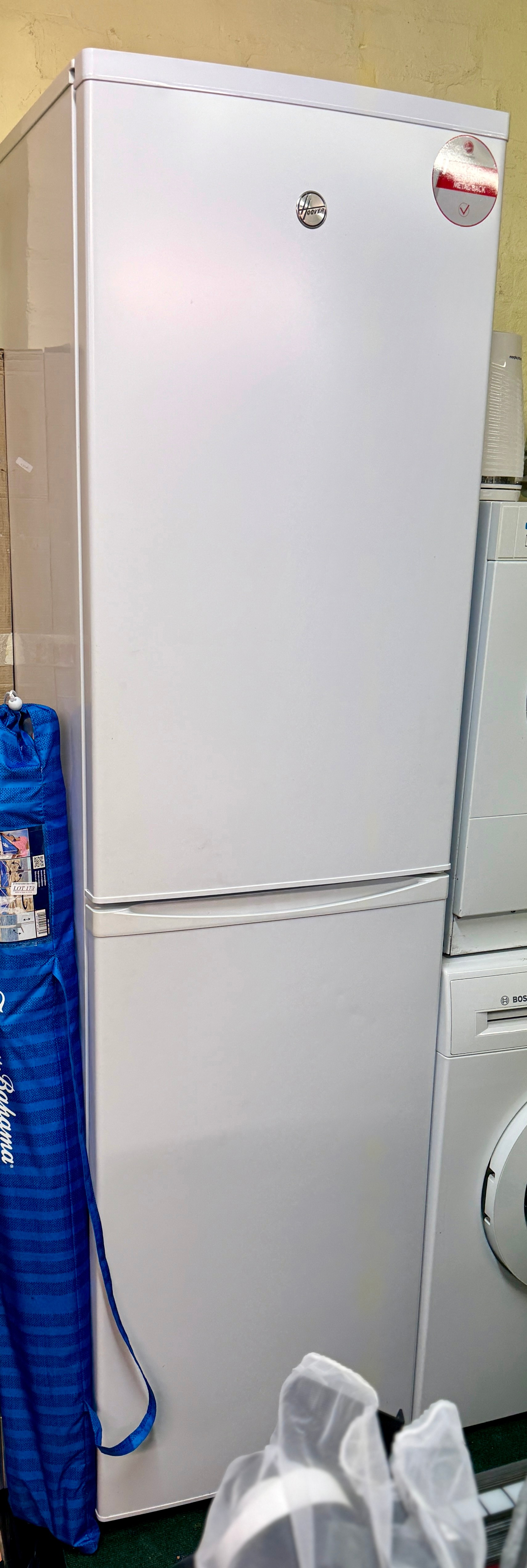 HOOVER LARDER UPRIGHT FRIDGE FREEZER (A/NEW) 197CMH X 56CMW