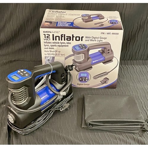 BOXED BONAIRE 12V DIGITAL TYRE INFLATOR WITH LED LIGHT