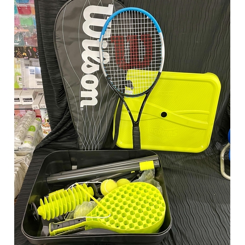 BOXED SWINGBALL SET TOGTHER WITH A WILSON TENNIS RACKET AND CASE