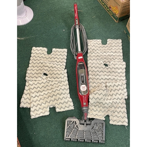 BOXED SHARK POCKET STEAM MOP IN RED WITH PAD