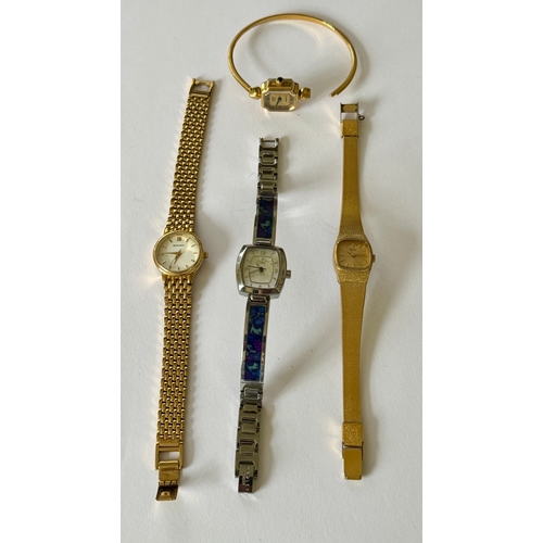 276 - Four (4) Quartz Cocktail Watches: Sekonda 8849 Gilt bracelet watch, Seiko 1400-8350 Ladies vintage w... 