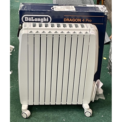 119 - BOXED DELONGHI DRAGON FOUR PRO ELECTRIC OIL FILLED RADIATOR - WHITE