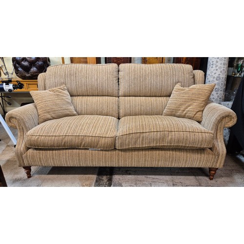 230 - A PARKER KNOLL BURGHLEY TWO-SEATER SOFA WITH SINGLE ARMCHAIR TO MATCH