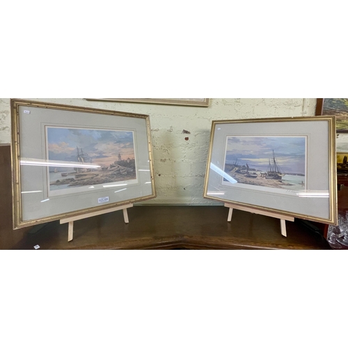 273 - A PAIR OF SIGNED FRAMED PRINTS BY J L CHAPMAN WITH IMPRESSED MARK CCE FATG