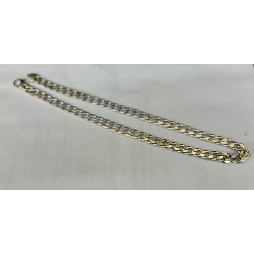 378 - A SILVER CURB LINK NECKLACE OF HM BIRMINGHAM 925 - 50CMS L AND APPROX 72.7GRAMS