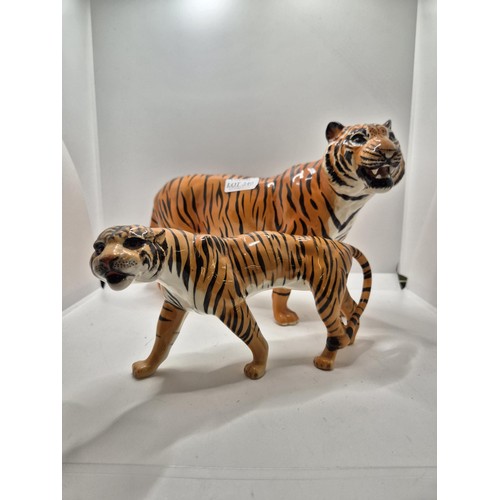 431 - 2 X LARGE BESWICK TIGER FIGURINES - TIGER AND TIGRESS