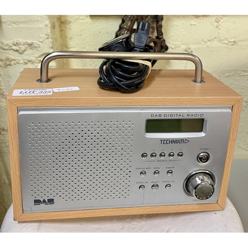 335 - A TECHNIKA DAB DIGITAL RADIO WITH POWER LEAD