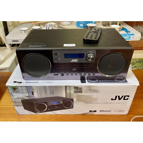 337 - A JVC WIRELESS MICRO DAB ALL IN ONE HI FI SYSTEM - BOXED WITH R/C