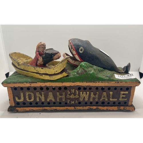 441 - A VINTAGE JONAH AND THE WHALE COIN BOX