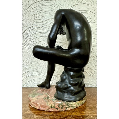 438 - A PATINATED BRONZE FIGURE IL SPINARIO AFTER THE ANTIQUE EARLY 20THC. DEPICTING A YOUTH PLUCKING A TH... 