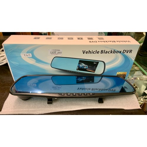 360 - A FULL HD VEHICLE BLACK BOX DVR REAR VIEW MIRROR