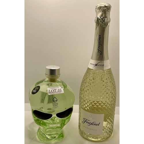 35 - 700ML OF OUTER SPACE VODKA TOGETHER WITH A BOTTLE OF FREIXENET 750ML PROSECCO