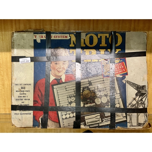 262 - BOXED MOTO TRIX VINTAGE CRANE MODEL SET -TRIX CONSTRUCTION SET