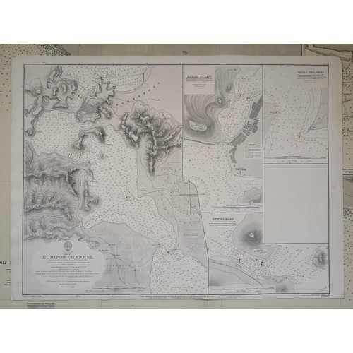 373 - LARGE QTY OF VARIOUS VINTAGE SEA CHARTS, EUROPEAN AND OTHERS APPROX. X50 - EARLY 20TH C.