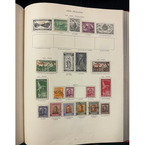 432 - A KING GEORGE VI STAMP ALBUM WITH VARIOUS BRITISH EMPIRE, COMMONWEALTH AND AFRICAN STAMPS - PARTIALL... 