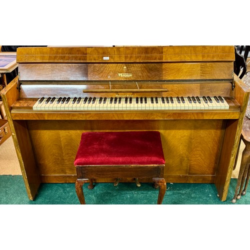 309 - AN IRONFRAME OVERSTRUNG EAVESTAFF PIANETTE MINI PIANO 'THE MINI ROYAL' MODEL - APPROX 145CM.W